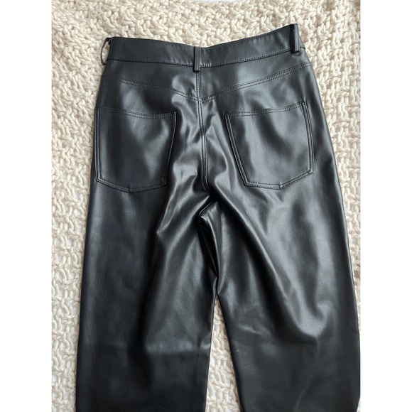 Zara Faux Leather 90s Wide Leg Pant - Picture 5 of 10
